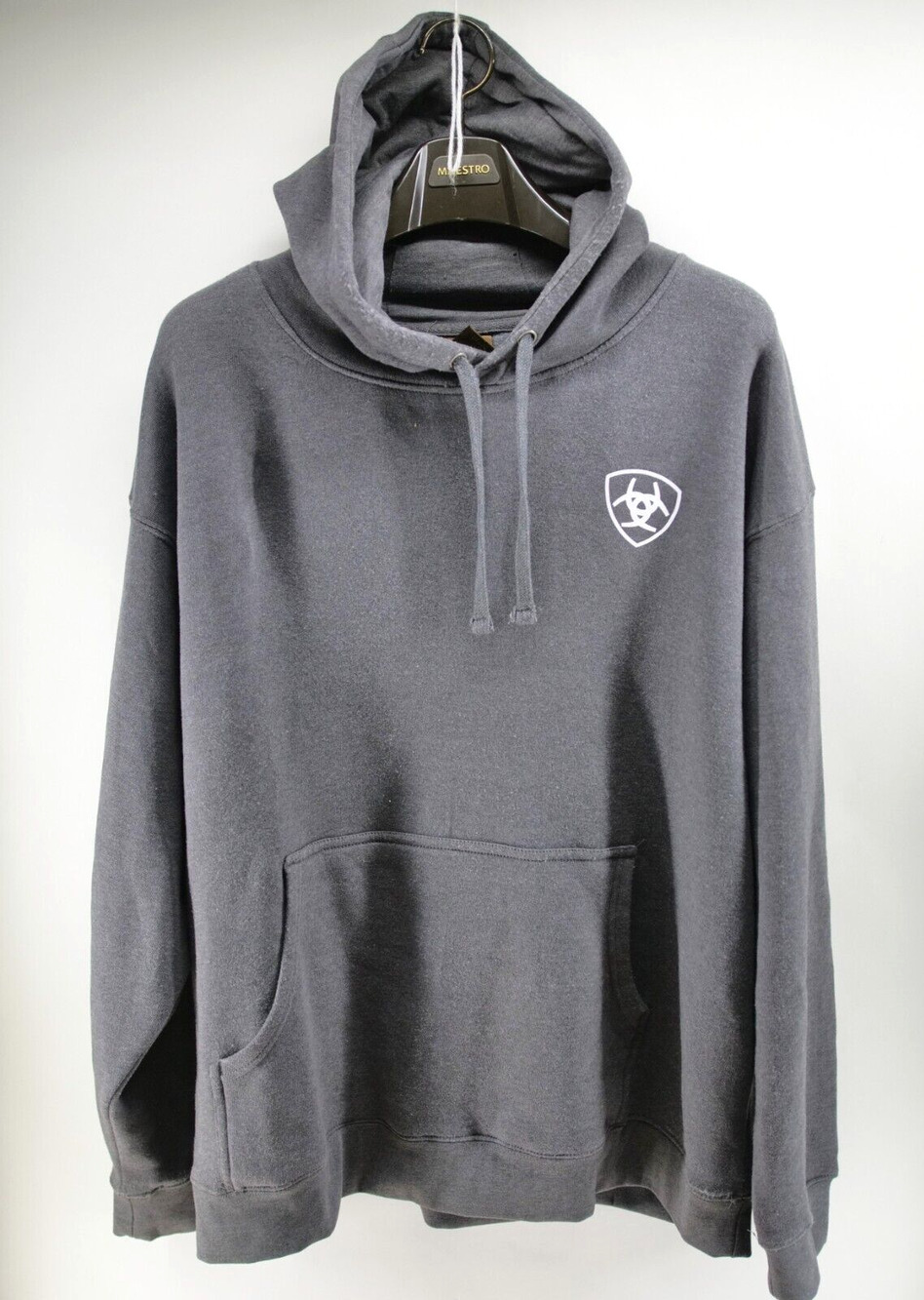 Ariat Hoodie Mens 2XL XXL Grey American Camo Flag Hooded Sweatshirt